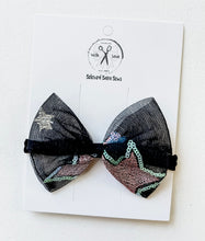Load image into Gallery viewer, Black Star Tulle Bows and Headbands