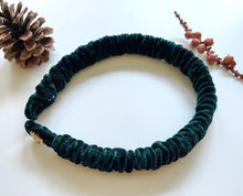 Load image into Gallery viewer, Evergreen Velvet Bows and Headbands
