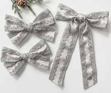 Load image into Gallery viewer, Silver Satin + Lace Gwenna