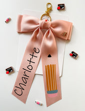 Load image into Gallery viewer, *PREORDER* Pale Pink Backpack Keychains and Hair Bows