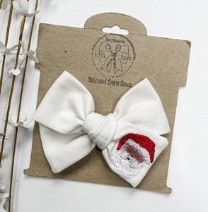 *PREORDER* Black Santa in Red on White