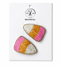 Load image into Gallery viewer, Pink Candycorn Beaded Clips