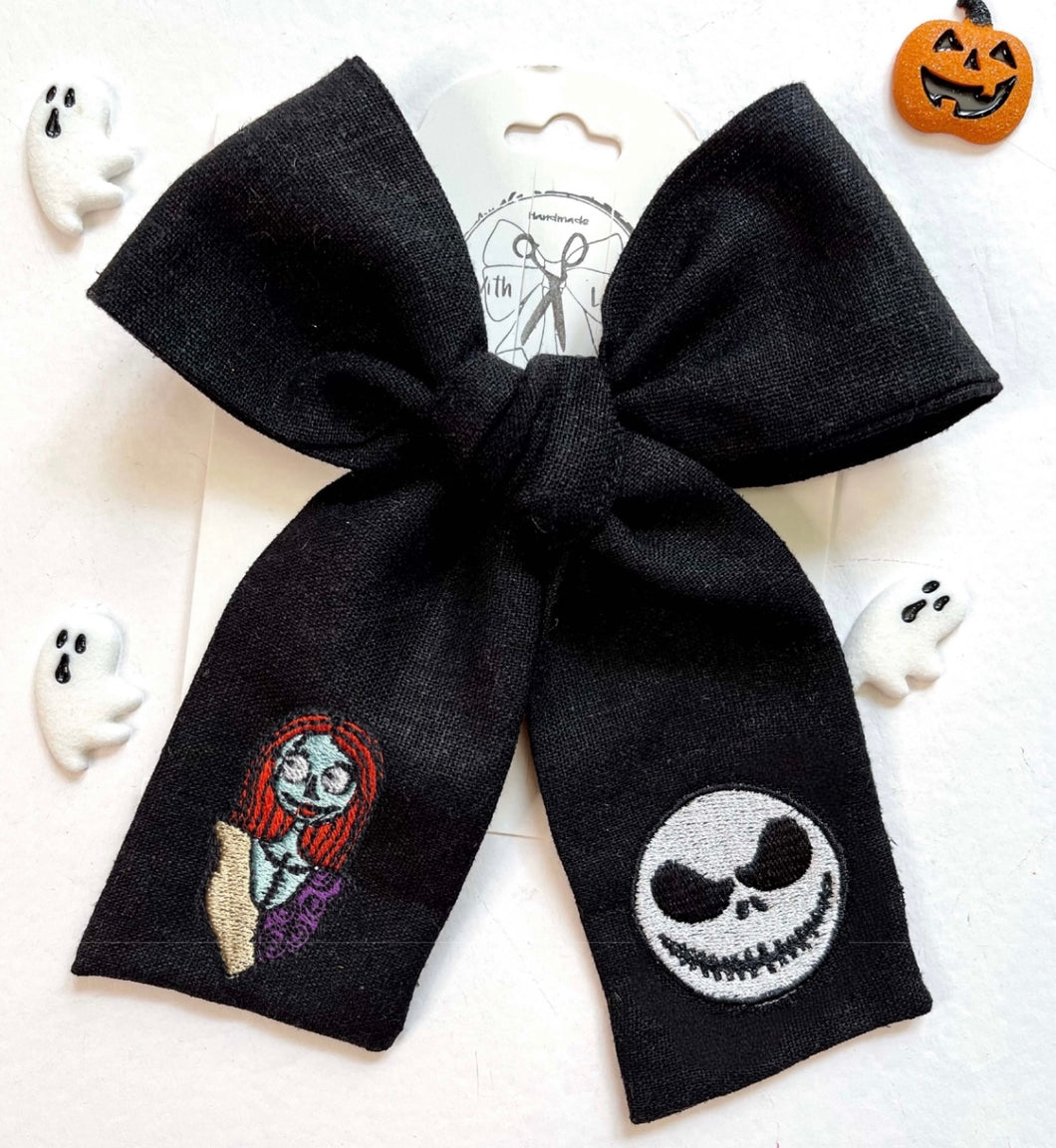 *PREORDER* Jack & Sally Embroidered Bows