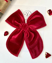 Load image into Gallery viewer, Ruby Red Velvet Bows