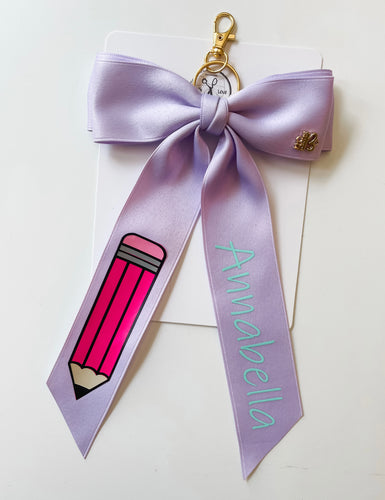 *PREORDER* Lavender Pencil Bows & Backpack Keychains