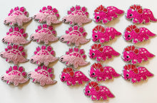 Load image into Gallery viewer, Stegosaurus Pink Beaded Clips