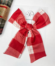 Load image into Gallery viewer, St. Nick Plaid Bows and Headbands