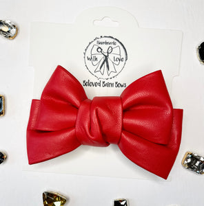 Holiday Faux Leather Bows