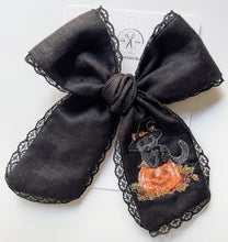 Load image into Gallery viewer, *PREORDER* Halloween Kitty Embroidered Jayleigh with Lace