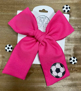 *4 Week TAT* Soccer Embroidered Bows