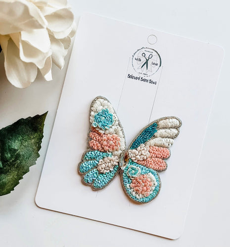 Pastel Painted Lady Extra Large Butterfly Clip