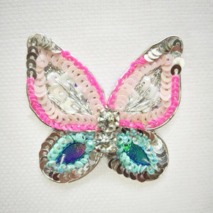 Batesia Butterfly Beaded Clips