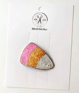 *PREORDER* Pink Candycorn Beaded Clips