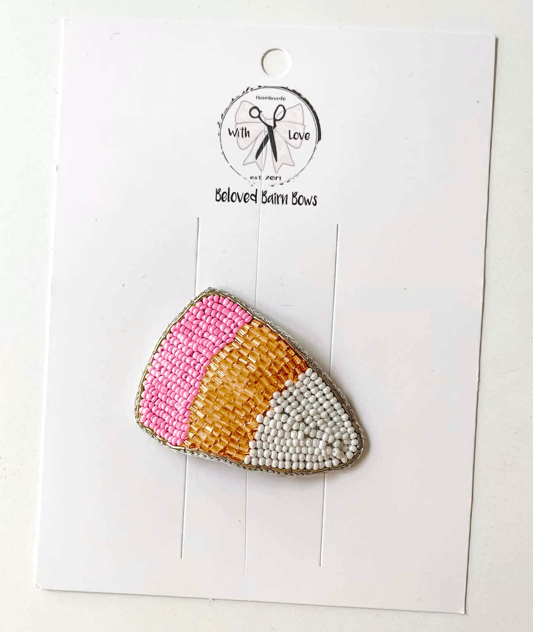 *PREORDER* Pink Candycorn Beaded Clips