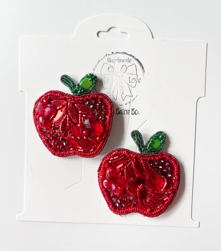 Apple Beaded Clips