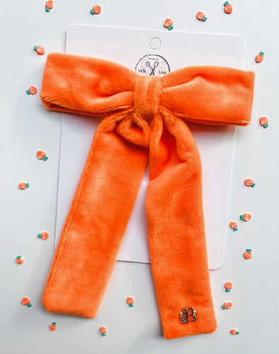 Carrot Orange Velvet Petite Kara