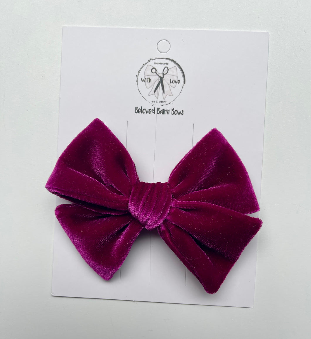 Magenta Velvet Bows