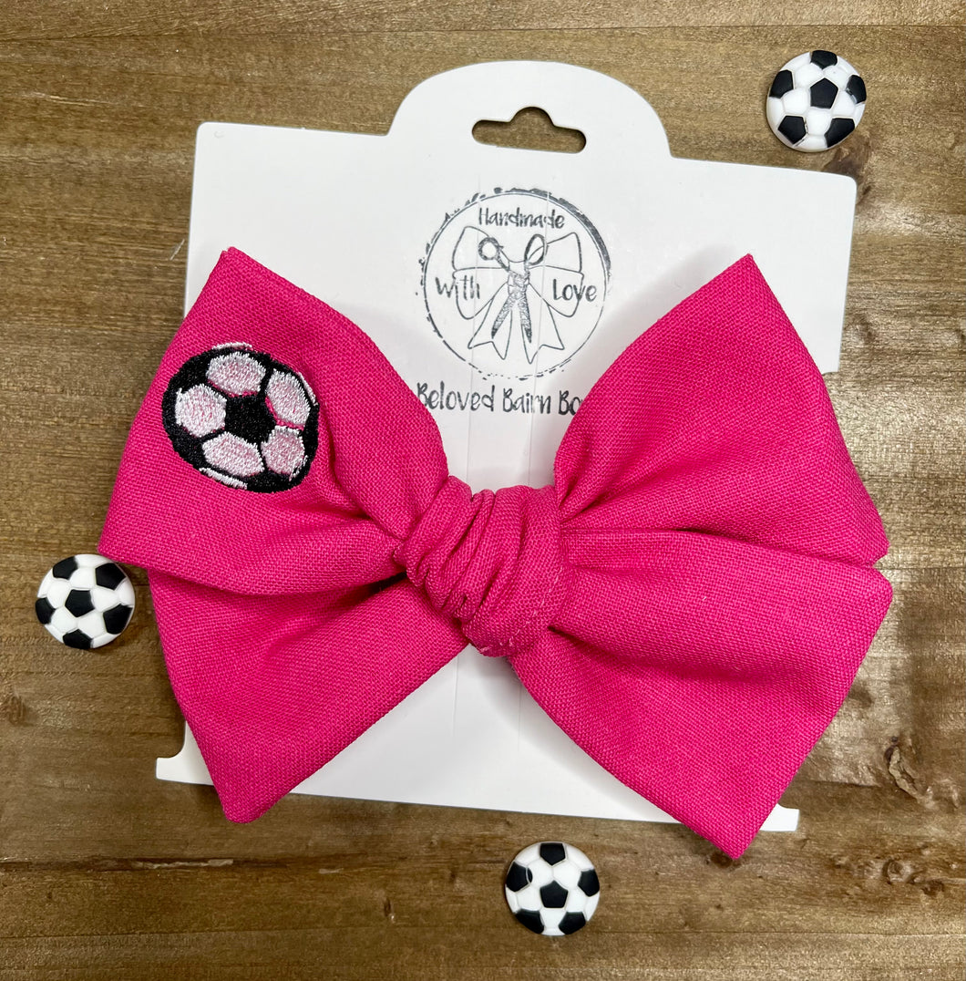*4 Week TAT* Soccer Embroidered Bows