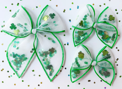 Classic Shamrock Confetti Bows