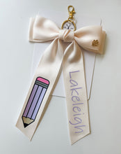 Load image into Gallery viewer, *PREORDER* Nude Pencil Bows &amp; Backpack Keychains