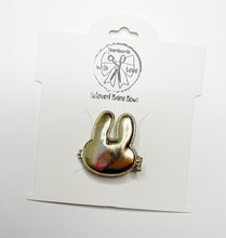 Load image into Gallery viewer, Gold Bunny Faux Leather Clips