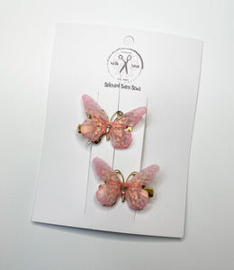 Butterfly Chiffon Clips