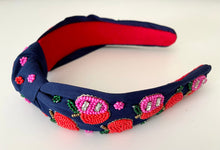 Load image into Gallery viewer, Navy Apple Headbands and Scrunchies