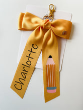 Load image into Gallery viewer, *PREORDER* Golden Yellow Satin Keychains and Hair Bows