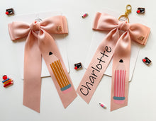 Load image into Gallery viewer, *PREORDER* Pale Pink Backpack Keychains and Hair Bows