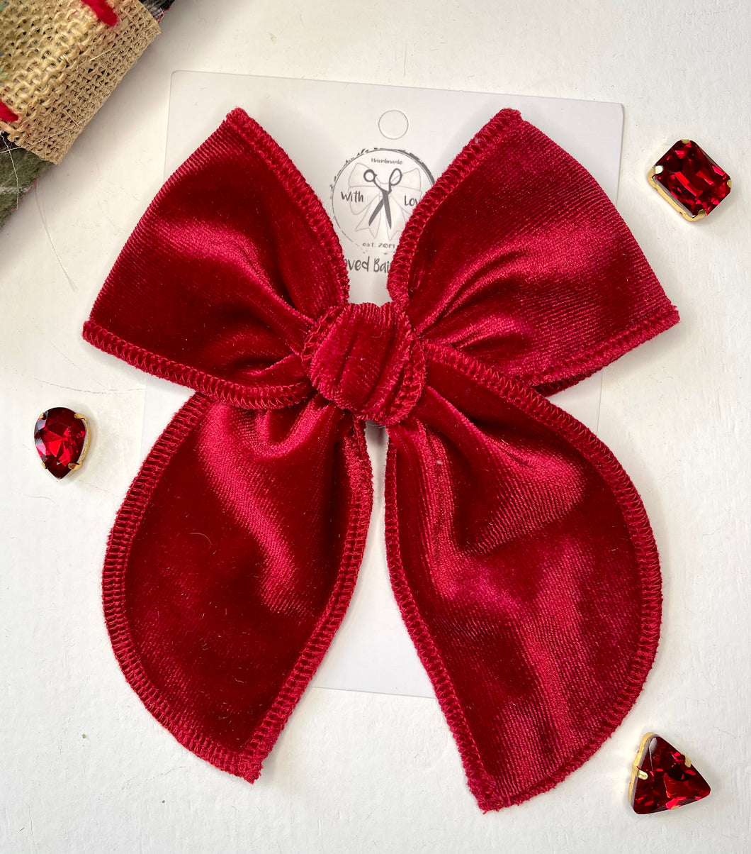 Ruby Red Velvet Bows