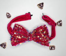 Load image into Gallery viewer, Pink Sequin Bow Ties