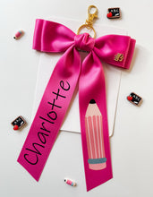 Load image into Gallery viewer, *PREORDER* Fuscia Backpack Keychains and Hair Bows