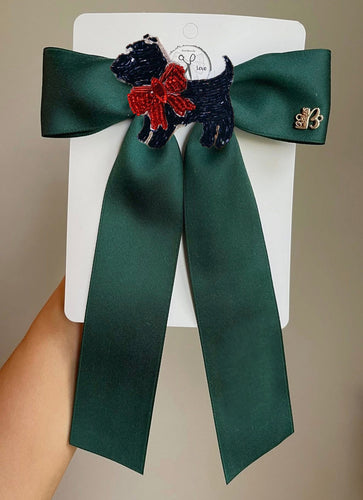 *PREORDER* Scottie + Hunter Green Satin Bows