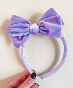 Bright Lilac Velvet Headband