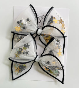 NYE Confetti Bows and Headbands