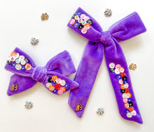 Load image into Gallery viewer, Spooky Purple Embellished Bows