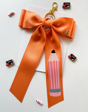 Load image into Gallery viewer, *PREORDER* Orange Backpack Keychains and Hair Bows