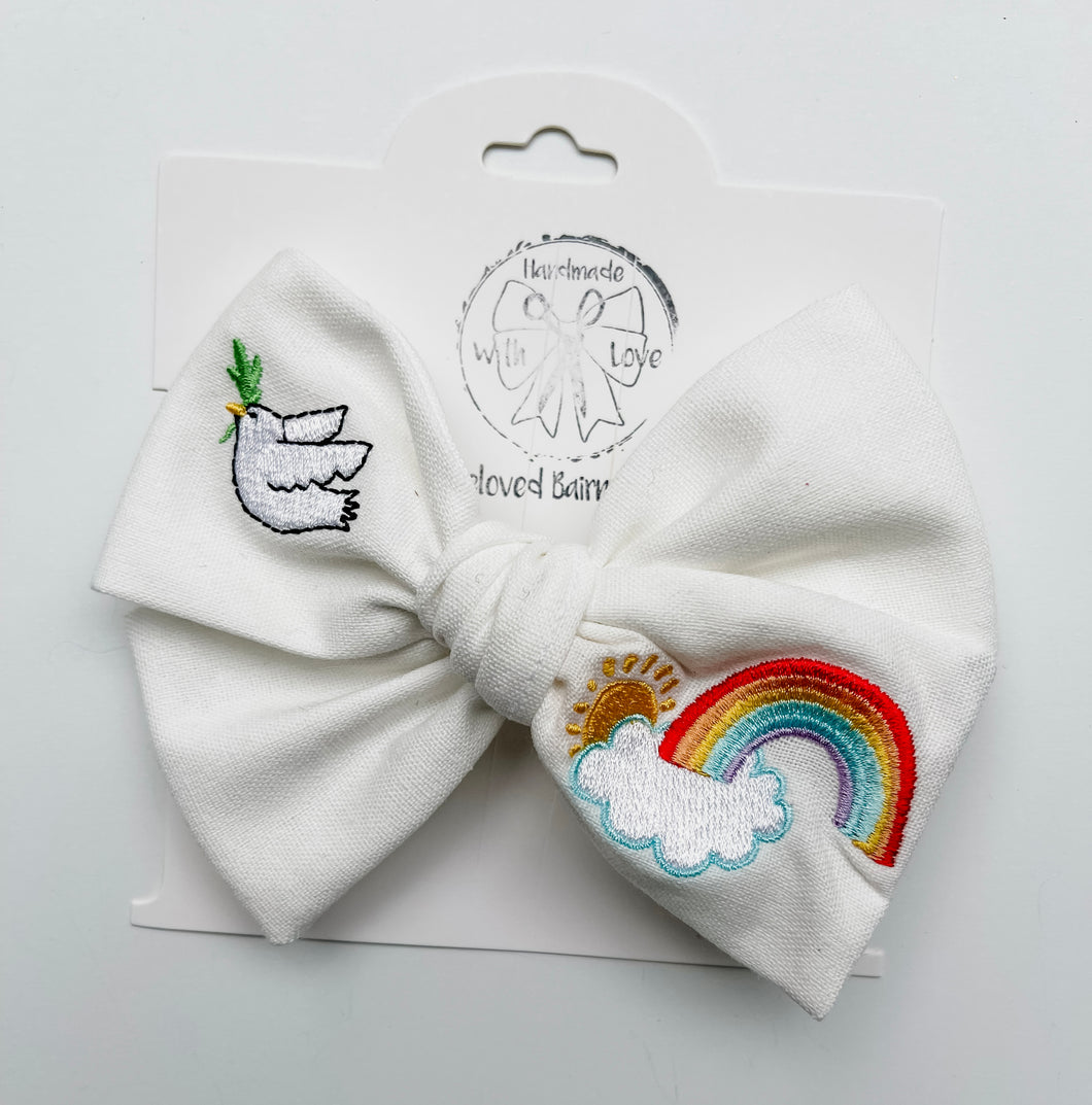 *4 Week TAT* Noah’s Ark Embroidered Bows