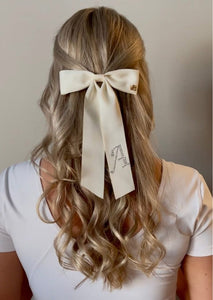 *PREORDER* Red Rhinestone Monogram Satin Bows