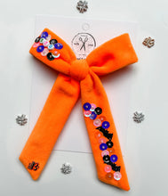 Load image into Gallery viewer, Batty Orange Embellished Bows