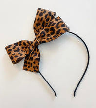 Load image into Gallery viewer, Cheetah Suede Bows &amp; Headbands