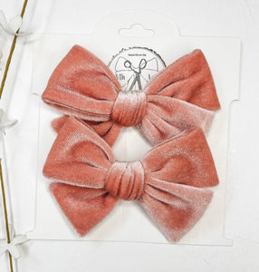 Faded Coral Handtied Bows