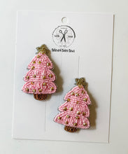 Load image into Gallery viewer, Christmas Tree (Pink) Beaded Clips