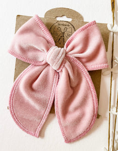 Baby Pink Velvet Bows