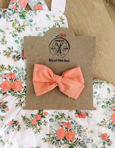 Orange Blossom Swiss Dot Bow