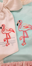 Load image into Gallery viewer, Flamingo Embroidered Jayleigh Bows