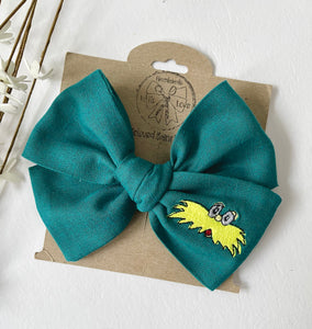 Lorax Embroidered Handtied Bows