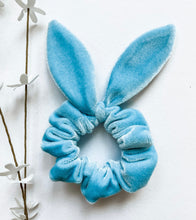 Load image into Gallery viewer, Sky Blue Bow Scrunchie