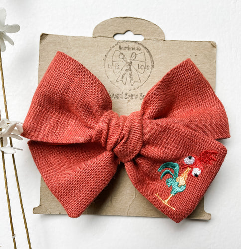 *4 Week TAT* Hei Hei Embroidered Bows