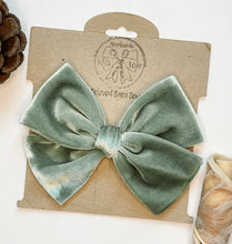 Load image into Gallery viewer, Sage Handtied Bows and Headbands